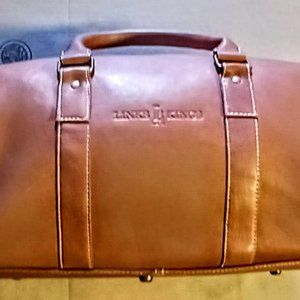 Links and Kings Tan Leather Club Duffle